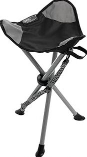 Travel Chair Slacker Tripod Chair for Camping, Lightweight Chair, Adjustable Carry Strap for Easy Transport | Oversized Duck Feet for Improved Stability | Perfect for Outdoor Adventures (Black) product image