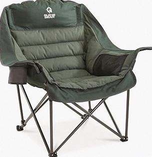 Guide Gear Oversized Extra Large Padded Camping Chair, Portable, Folding, Large Camp Lounge Beach Chairs for Outdoor, Adults, Men and Women, Heavy-Duty 400 Pound Capacity, with Cup Holder Green product image