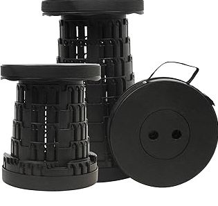 Upgraded Collapsible Stool Chair, Folding Stool, Lightweight, Sturdy, Adjustable, Portable, Foldable Seat Stools for Outdoor Camping Fishing Hiking BBQ product image