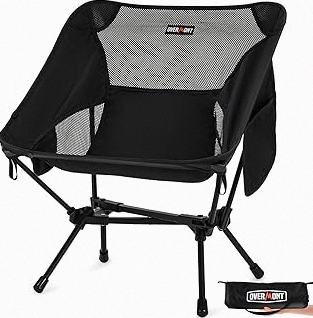 Overmont Ultralight Portable Camping Chair- Lightweight Folding Backpacking Chair, Support up to 330Lbs Compact Beach Chair for Adults with Carry Bag for Backpack Hiking Fishing Outdoor Camp Travel product image