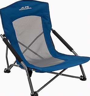 ALPS Mountaineering Rendezvous Low Camping Chairs for Adults with Arms, Cool Mesh Center, Powder Coated Steel Frame, Compact Folding Design and Carry Bag product image