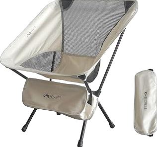 ONEFOREST Camping Chair, Foldable Portable Backpacking Chair for Beach Camp Hiking Outdoor Sport, Beige product image